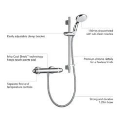 Mira Coda Pro EV Thermostatic Bar Shower Mixer - Chrome -Triton Sales Store 1.1836.005 d1nnn