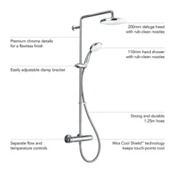 Mira Coda Pro ERD Thermostatic Bar Shower Mixer - Chrome -Triton Sales Store 1.1836.006 d1nnn