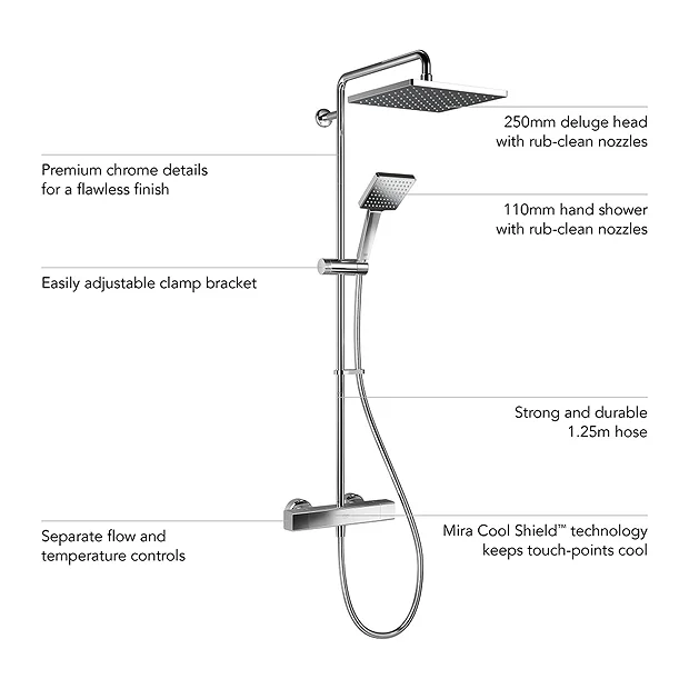Mira Honesty ERD Thermostatic Shower Mixer - Chrome 5 Mira Honesty ERD Thermostatic Shower Mixer - Chrome - Image 3