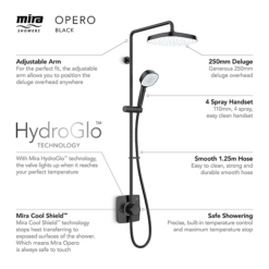 Mira Opero Dual Matt Black Thermostatic Mixer Shower 10 Mira Opero Dual Matt Black Thermostatic Mixer Shower -Triton Sales Store 1.1944.004 d1
