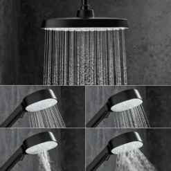 Mira Opero Dual Matt Black Thermostatic Mixer Shower