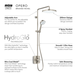 Mira Opero Dual Brushed Nickel Thermostatic Mixer Shower 10 Mira Opero Dual Brushed Nickel Thermostatic Mixer Shower -Triton Sales Store 1.1944.005 d1