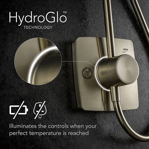 Mira Opero Dual Brushed Nickel Thermostatic Mixer Shower 6 Mira Opero Dual Brushed Nickel Thermostatic Mixer Shower - Image 4