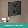 Hansgrohe Ecostat Square Thermostat 2 Function Concealed Finish Set - Matt Black 1 Hansgrohe Ecostat Square Thermostat 2 Function Concealed Finish Set - Matt Black -Triton Sales Store 15714670 d1