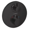 Hansgrohe Ecostat S Thermostat 2 Function Concealed Finish Set - Matt Black 1 Hansgrohe Ecostat S Thermostat 2 Function Concealed Finish Set - Matt Black -Triton Sales Store 15758670 l