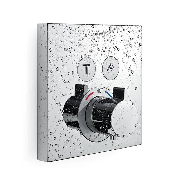 Hansgrohe ShowerSelect Thermostatic Mixer For Concealed Installation For 2 Outlets - Chrome 6 Hansgrohe ShowerSelect Thermostatic Mixer For Concealed Installation For 2 Outlets - Chrome - Image 4
