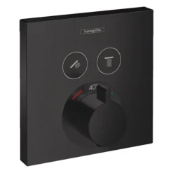 Hansgrohe ShowerSelect Thermostatic Mixer For Concealed Installation For 2 Outlets - Matt Black -Triton Sales Store 15763670 l