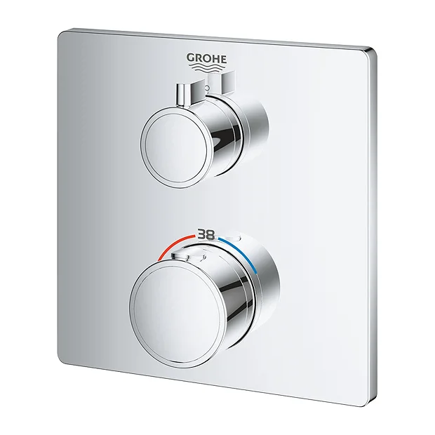 Grohe Grohtherm 1-Outlet Thermostatic Shower Mixer Trim With Shut-Off Valve 4 Grohe Grohtherm 1-Outlet Thermostatic Shower Mixer Trim With Shut-Off Valve - Image 3