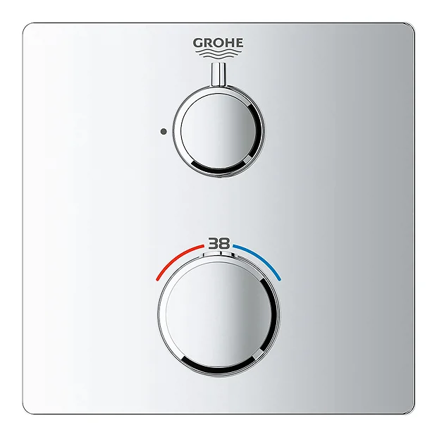 Grohe Grohtherm 1-Outlet Thermostatic Shower Mixer Trim With Shut-Off Valve 3 Grohe Grohtherm 1-Outlet Thermostatic Shower Mixer Trim With Shut-Off Valve - Image 2