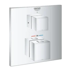 Grohe Grohtherm Cube 1-Outlet Thermostatic Shower Mixer Trim With Shut-Off Valve 8 Grohe Grohtherm Cube 1-Outlet Thermostatic Shower Mixer Trim With Shut-Off Valve -Triton Sales Store 24153000 d1
