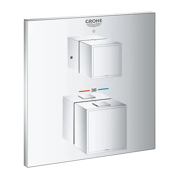 Grohe Grohtherm Cube 1-Outlet Thermostatic Shower Mixer Trim With Shut-Off Valve 5 Grohe Grohtherm Cube 1-Outlet Thermostatic Shower Mixer Trim With Shut-Off Valve - Image 3