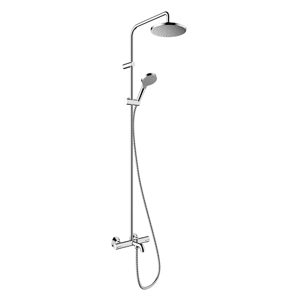 Hansgrohe Vernis Blend EcoSmart Showerpipe 200 Thermostatic Bath Shower Mixer - Chrome 3 Hansgrohe Vernis Blend EcoSmart Showerpipe 200 Thermostatic Bath Shower Mixer - Chrome