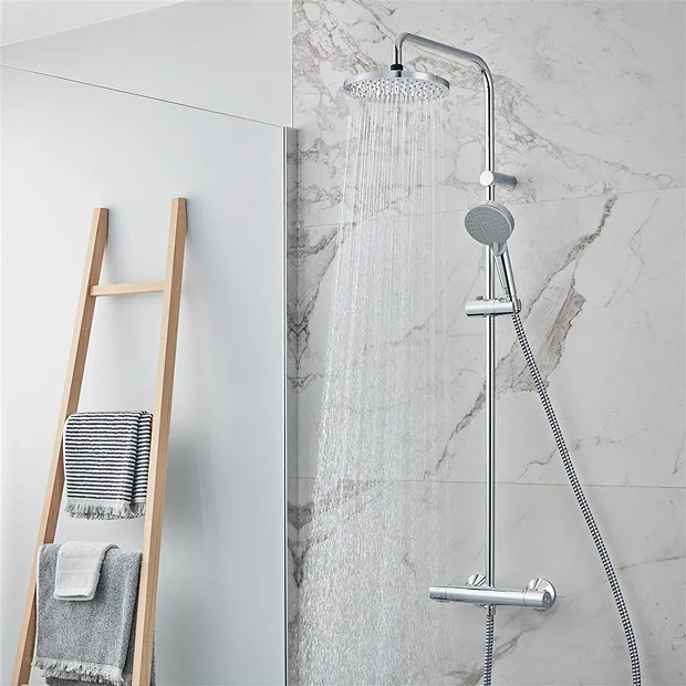 Hansgrohe Vernis Blend EcoSmart Showerpipe 200 Thermostatic Shower Mixer 3 Hansgrohe Vernis Blend EcoSmart Showerpipe 200 Thermostatic Shower Mixer