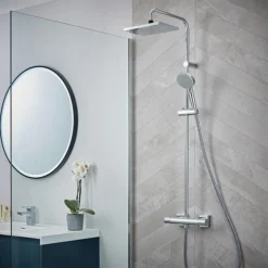 Hansgrohe Vernis Shape EcoSmart Showerpipe 230 Thermostatic Shower Mixer - Chrome -Triton Sales Store 26097000.main2