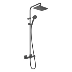 Hansgrohe Vernis Shape Showerpipe 230 Thermostatic Shower Mixer - Matt Black