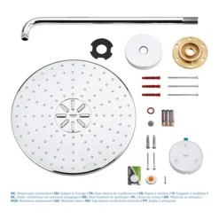Grohe Rainshower SmartConnect 310 Shower Head & Arm With Wireless Remote 10 Grohe Rainshower SmartConnect 310 Shower Head & Arm With Wireless Remote -Triton Sales Store 26640000 d2n