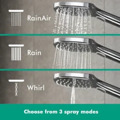 Hansgrohe Raindance E Showerpipe 360 Thermostatic Shower Mixer - Chrome -Triton Sales Store 27112000 d3