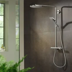 Hansgrohe Raindance Select S Showerpipe 240 Thermostatic Shower Mixer - Chrome 10 Hansgrohe Raindance Select S Showerpipe 240 Thermostatic Shower Mixer - Chrome -Triton Sales Store 27633000 d1