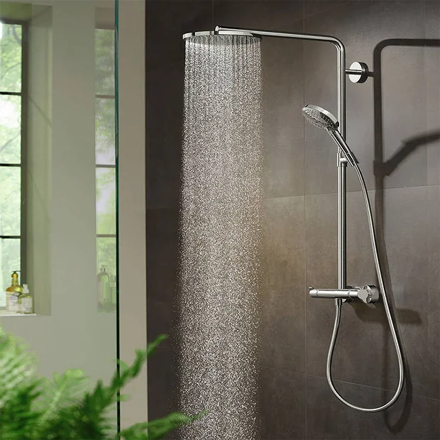 Hansgrohe Raindance Select S Showerpipe 240 Thermostatic Shower Mixer - Chrome 4 Hansgrohe Raindance Select S Showerpipe 240 Thermostatic Shower Mixer - Chrome - Image 2