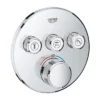 Grohe Grohtherm SmartControl Thermostat Round 3 Outlet Concealed Mixer Trim - Chrome 2 Grohe Grohtherm SmartControl Thermostat Round 3 Outlet Concealed Mixer Trim - Chrome -Triton Sales Store 29121000 l