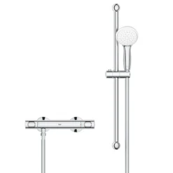 Grohe Precision Flow Thermostatic Shower Mixer 1/2" With Shower Set For Low Pressure -Triton Sales Store 34807000 d1