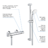Grohe Precision Flow Thermostatic Shower Mixer 1/2" With Shower Set For Low Pressure -Triton Sales Store 34807000 d2