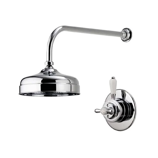 Aqualisa - Aquatique Thermo Concealed Thermostatic Valve With 8" Drencher Head & Arm - Chrome 4 Aqualisa - Aquatique Thermo Concealed Thermostatic Valve With 8" Drencher Head & Arm - Chrome - Image 2