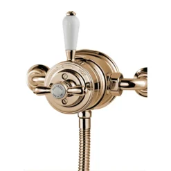 Aqualisa - Aquatique Thermo Exposed Thermostatic Valve With Slide Rail Kit - Gold -Triton Sales Store 500.10.04561.04 d1