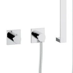 Keuco Ixmo Square Thermostatic Shower System With Head + Slide Rail Kit - Chrome -Triton Sales Store 59605010002 d3