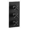 JTP Solex Matt Black Twin Outlet Thermostatic Concealed Shower Valve Vertical 2 JTP Solex Matt Black Twin Outlet Thermostatic Concealed Shower Valve Vertical -Triton Sales Store 6690amb l