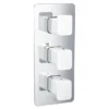 JTP Axel Twin Outlet Thermostatic Concealed Shower Valve Vertical With Matt White Handles -Triton Sales Store 74690mwh l
