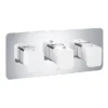 JTP Axel Twin Outlet Thermostatic Concealed Shower Valve Horizontal With Matt White Handles -Triton Sales Store 74693mwh l