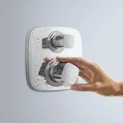 Hansgrohe Ecostat E Square Complete Shower Set With Croma Select E Shower Slider Rail Kit