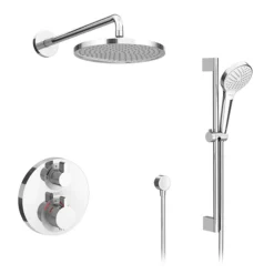 Hansgrohe Ecostat S Round Complete Shower Set With Shower Slider Rail Kit 13 Hansgrohe Ecostat S Round Complete Shower Set With Shower Slider Rail Kit -Triton Sales Store 88102001 n d1