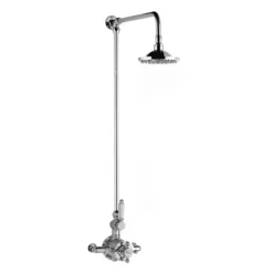 Hudson Reed Traditional Twin Valve With Rigid Riser Kit & Shower Rose - Chrome -Triton Sales Store a3099a3600 d1