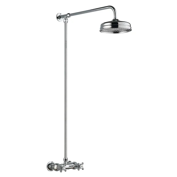 Hudson Reed Traditional Thermostatic Shower Valve With Rigid Riser & Fixed Head 4 Hudson Reed Traditional Thermostatic Shower Valve With Rigid Riser & Fixed Head - Image 2