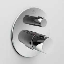 Ideal Standard Ceratherm T100 Chrome Built-In Thermostatic 1 Outlet Round Shower Mixer + Easybox