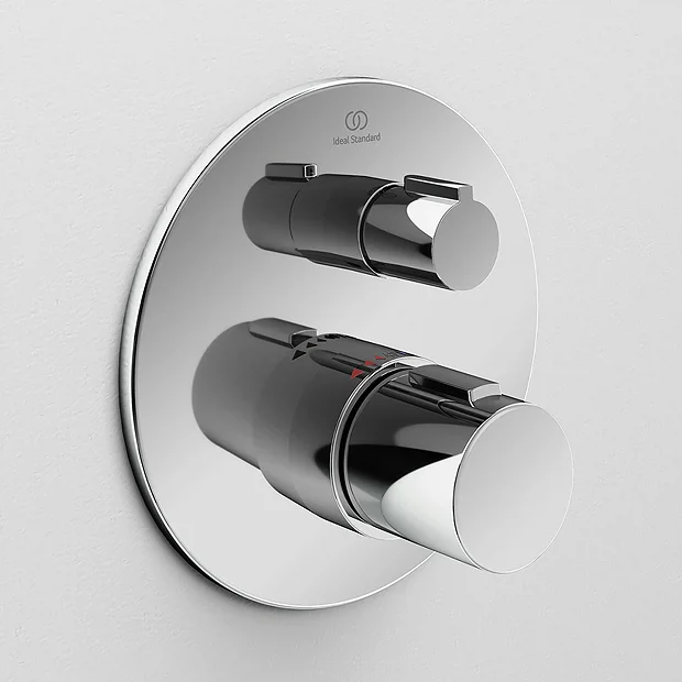 Ideal Standard Ceratherm T100 Chrome Built-In Thermostatic 1 Outlet Round Shower Mixer + Easybox 3 Ideal Standard Ceratherm T100 Chrome Built-In Thermostatic 1 Outlet Round Shower Mixer + Easybox
