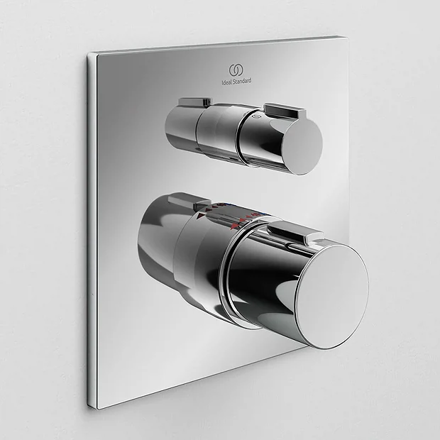 Ideal Standard Ceratherm C100 Chrome Built-In Thermostatic 1 Outlet Square Shower Mixer + Easybox 6 Ideal Standard Ceratherm C100 Chrome Built-In Thermostatic 1 Outlet Square Shower Mixer + Easybox - Image 4
