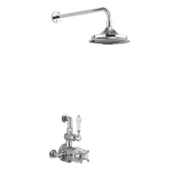 Burlington Avon Thermostatic Exposed Single Outlet Shower Valve With Fixed Head