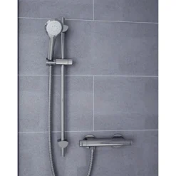 Bristan Artisan Thermostatic Surface Mounted Bar Shower Valve With Adjustable Riser -Triton Sales Store ar2shxmtffc d1