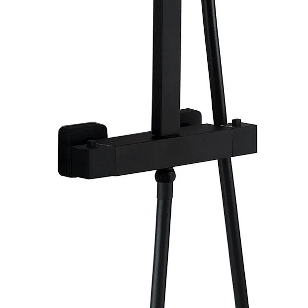 Arezzo Modern Square Thermostatic Shower - Matt Black 7 Arezzo Modern Square Thermostatic Shower - Matt Black - Image 5
