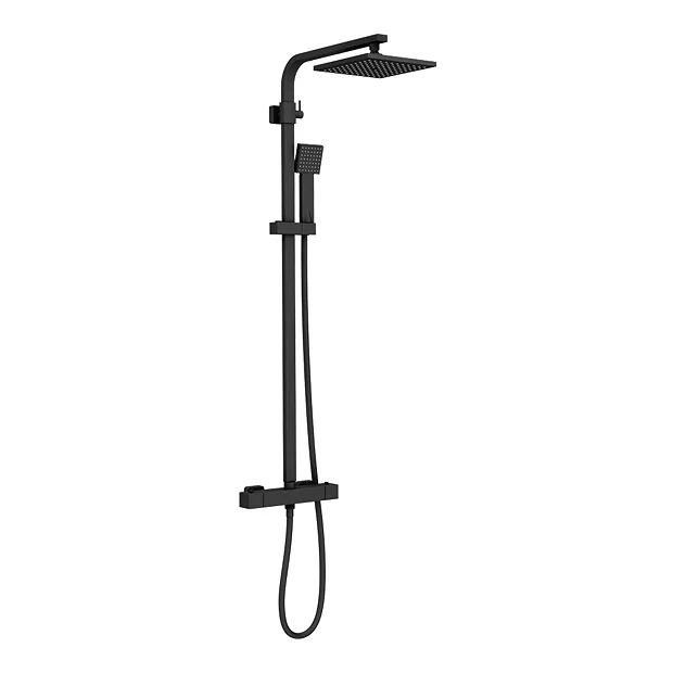 Arezzo Modern Square Thermostatic Shower - Matt Black 3 Arezzo Modern Square Thermostatic Shower - Matt Black