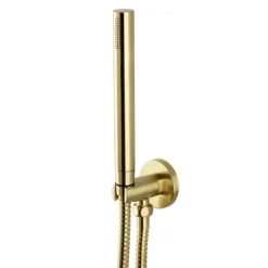Arezzo Brushed Brass Concealed Individual Diverter + Thermostatic Control Valve With Handset + Wall Mounted Shower Head -Triton Sales Store arzbisvpk4 d6