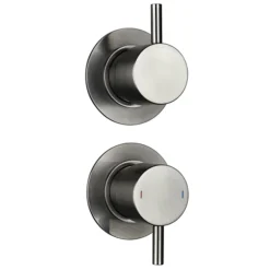 Arezzo Gunmetal Grey Concealed Individual Diverter + Thermostatic Control Valve With Handset + Wall Mounted Shower Head 10 Arezzo Gunmetal Grey Concealed Individual Diverter + Thermostatic Control Valve With Handset + Wall Mounted Shower Head -Triton Sales Store arzgmisvpk4 n d1