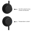 Arezzo Matt Black Concealed Individual Diverter + Thermostatic Control Valve With Handset + 200mm Shower Head -Triton Sales Store arzisvpk2nd3