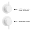 Arezzo Matt White Concealed Individual Diverter + Thermostatic Control Valve With Handset + Wall Mounted Shower Head 2 Arezzo Matt White Concealed Individual Diverter + Thermostatic Control Valve With Handset + Wall Mounted Shower Head -Triton Sales Store arzmwisvpk4 d5