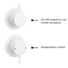Arezzo Matt White Concealed Individual Stop Tap + Thermostatic Control Valve With Wall Mounted Shower Head -Triton Sales Store arzwisvpk3d5