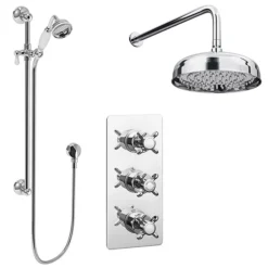 Astoria Traditional Concealed Shower Valve Incl. 8" Head With Arm & Slider Rail 10 Astoria Traditional Concealed Shower Valve Incl. 8" Head With Arm & Slider Rail -Triton Sales Store atsv8hsr n d1