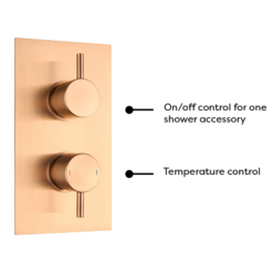 Arezzo Brushed Bronze Round Modern Twin Concealed Shower Valve -Triton Sales Store avlvbrz1 detail2